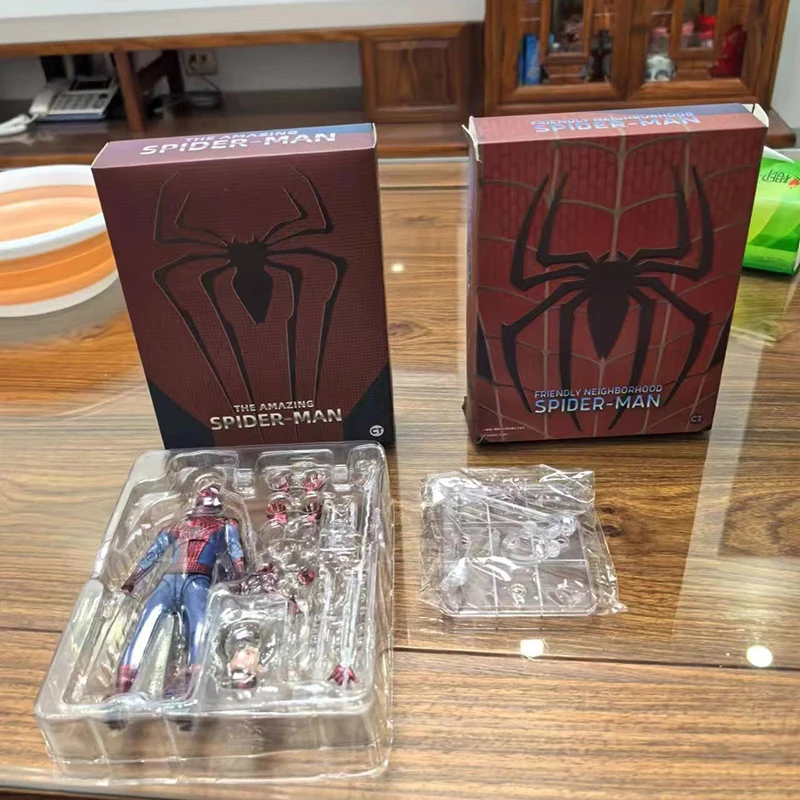 Ct Shf هدية الرجل العنكبوت المذهلة أندرو غارفيلد رئيس النحت المنقولة 6 بوصة الشكل لعبة أطفال هدية الكريسماس #6