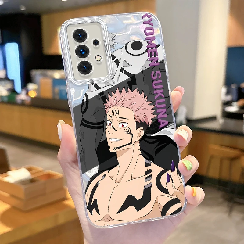 Jujutsu Kaisen Phone Case for Samsung Galaxy S24 S23 Ultra Plus S21 FE A73 A72 A71 A54 A53 A52 A51 A50 A34 A33 A32 4G 5G Cover