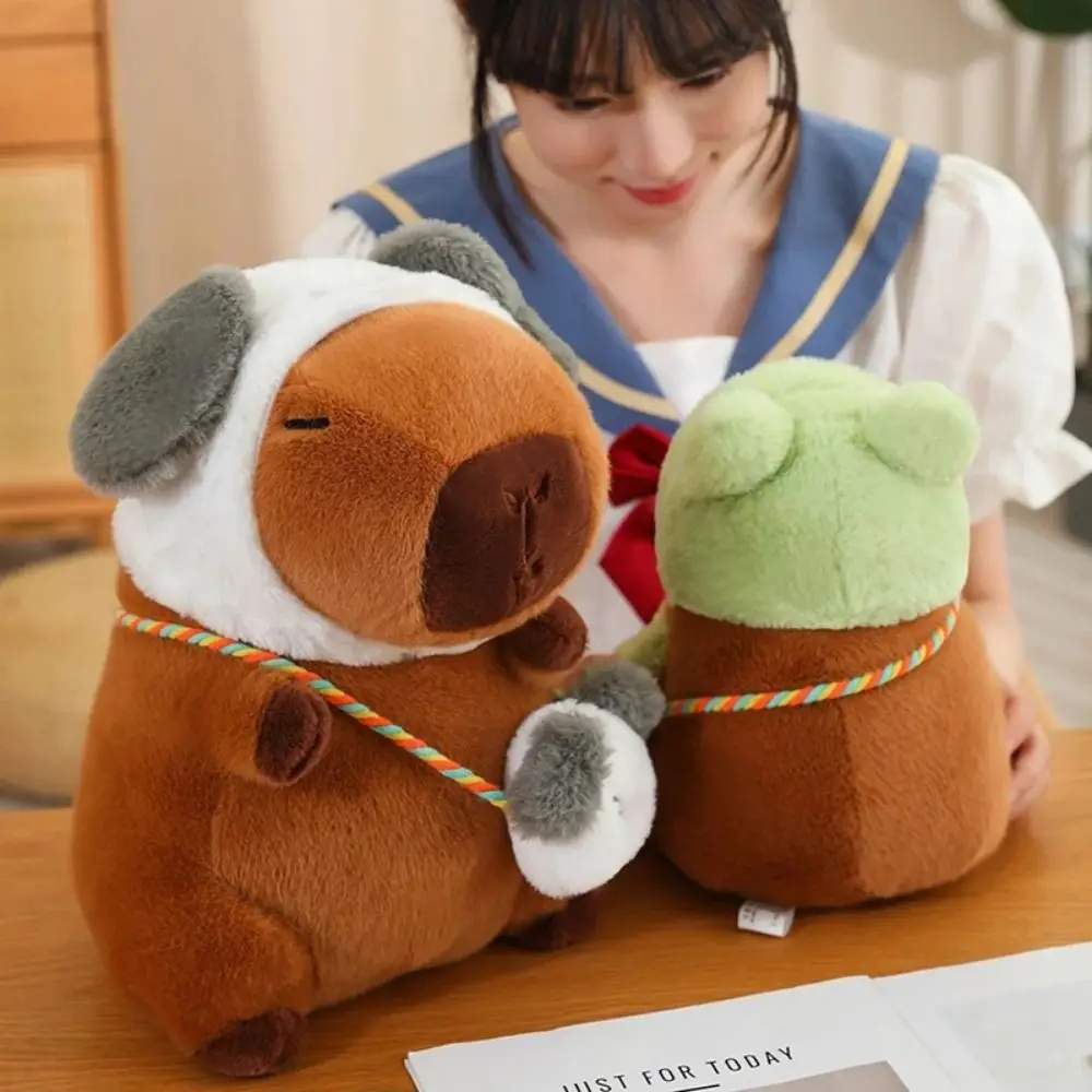 

Frog Transforms Capybara Plush Toy Dinosaur Rabbit Capibara Anime Fluffty Toy Dog Simulation Capybara Plush Doll Christmas Toy