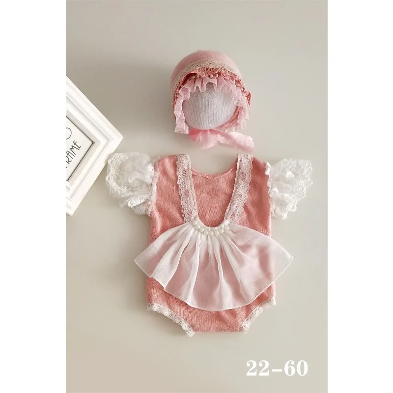 3pcs Set Newborn Baby Theme Clothing Photography Baby Full Moon Hundred Day Photography Newborn Photography Clothing Accessories image 2