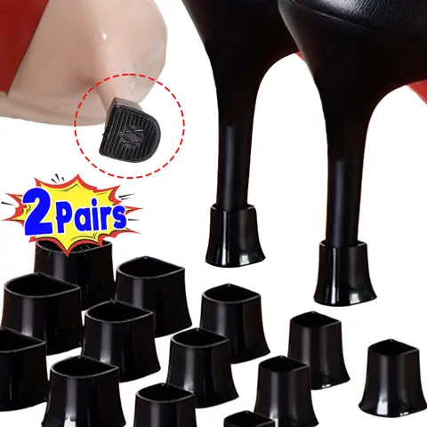 2Pair Silicone Heel Protectors Stopper Latin Stiletto Dancing Covers Antislip High Heeler Bridal Wedding Women Shoes Accessories