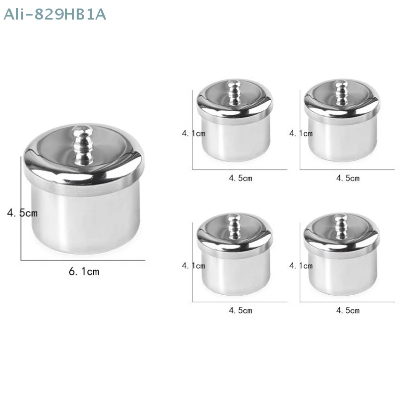 5 قطعة/المجموعة البسيطة الفولاذ المقاوم للصدأ مسمار الفن صينية الحاويات السائل مسحوق حامل المهنية مانيكير معقم أدوات صالون