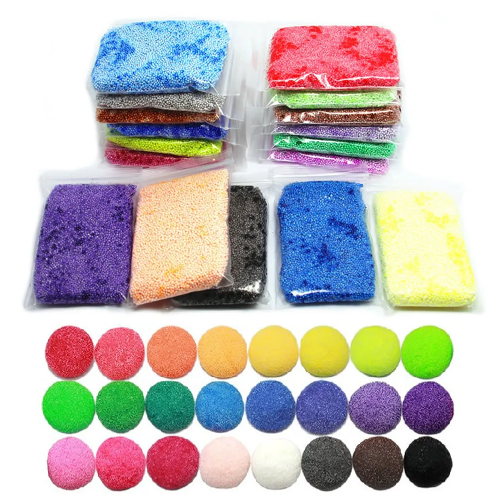 رقاقات الثلج الطينية الوردية الفاتحة القابلة للإزالة الخرز فقاعة الطين لمشاريع الحرف الفنية الإبداعية هدية حسية #6