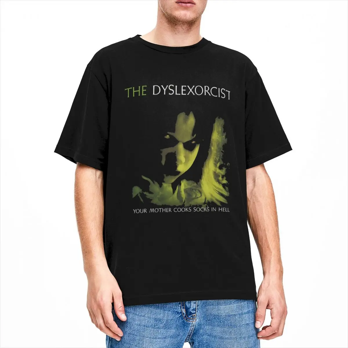 Men Women The Dyslexorcist T Shirt The Exorcist Horror Movie Cotton Clothes Novelty Short Sleeve Round Neck Tees All Seasons