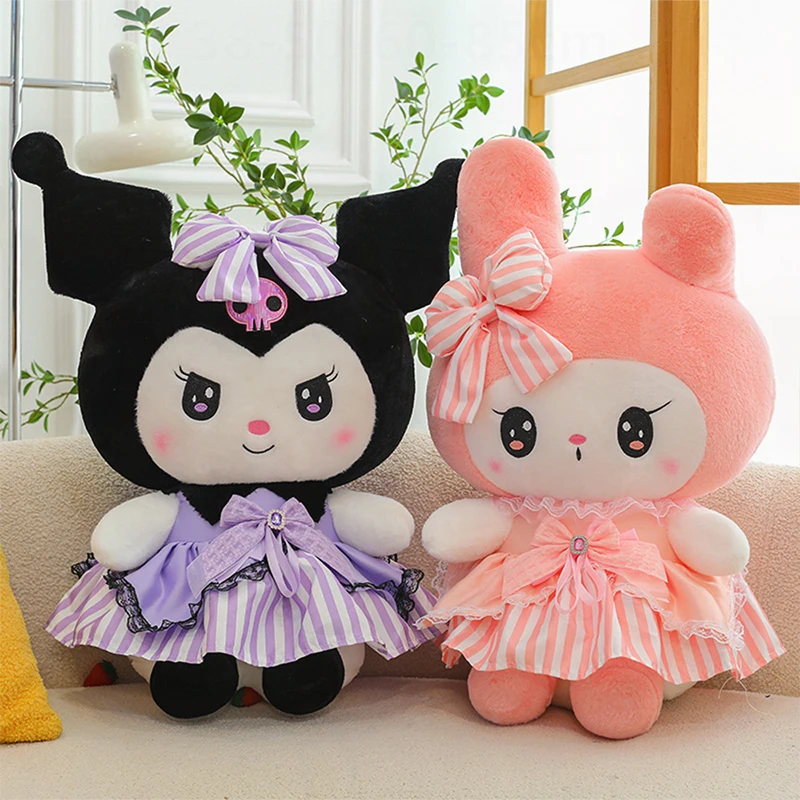 

Sanrio Kawaii Kuromi плюшевая игрушка My Melody, мягкая кукла, подушка на коленях, милая мультяшная кукла для детей, подарок на день рождения, Рождество, мягкая кукла
