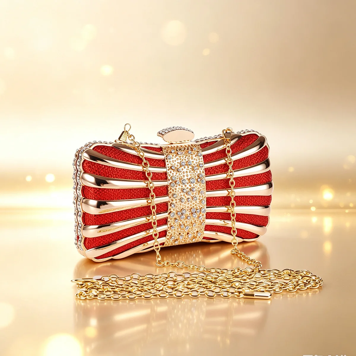 New niche clutch diamond-encrusted women's dinner  fashionable senior shoulder  exquisite chain messenger