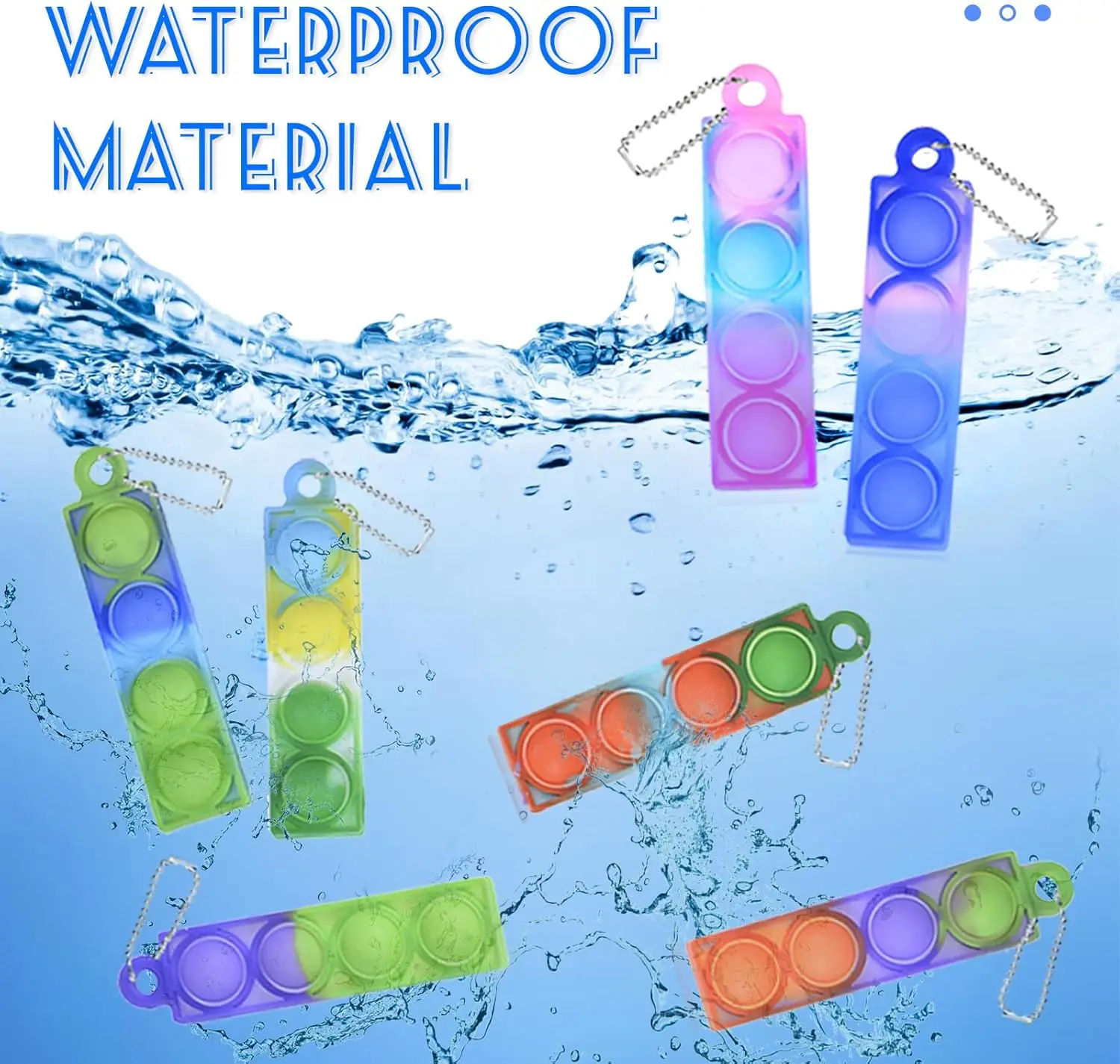 10/20/30/80/150 Pcs Mini Pop Keychain Fidget Toy - Sensory for Kids Birthday Party Favors Classroom Prizes - Pop Keychain Toy view 3