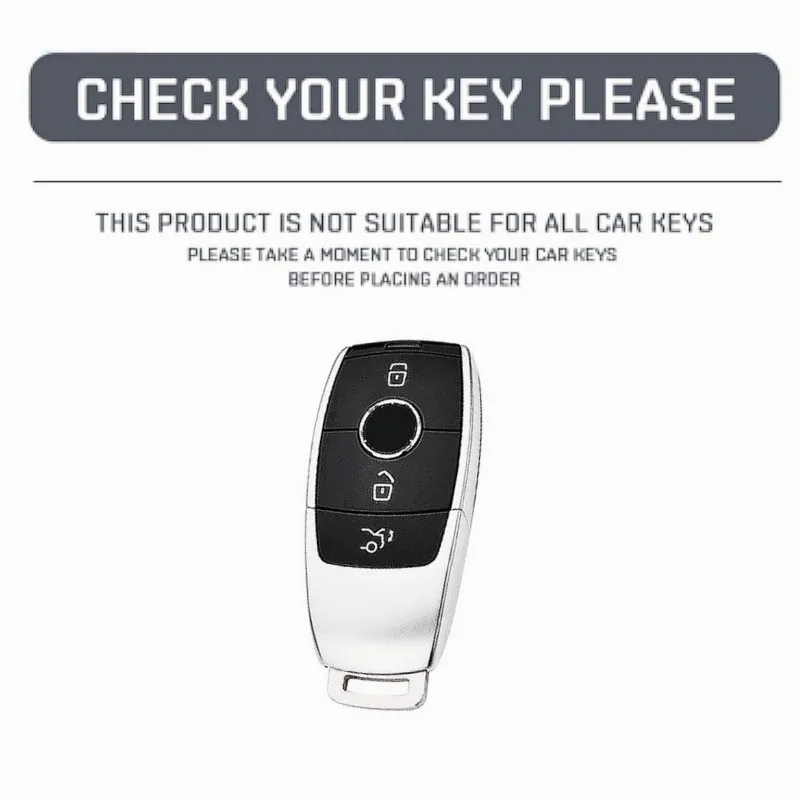 Metal Alloy Car Key Case Cover for Mercedes Benz E C S GLC Class E200 E400 E63 W213 S550 S560 C260 A200 Key Shell Protector