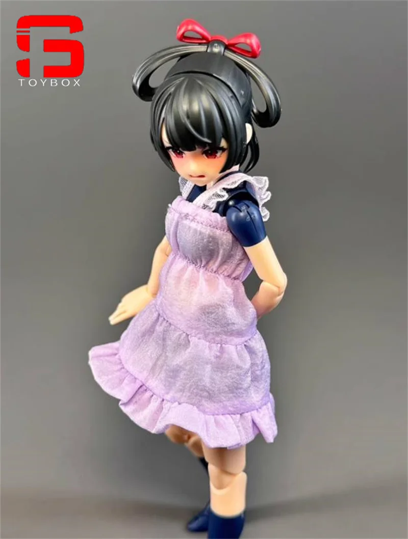 1/12 스케일 여성 군인 레이스 서스펜더 드레스 옷 모델 맞는 6'' 액션 피규어 바디 인형