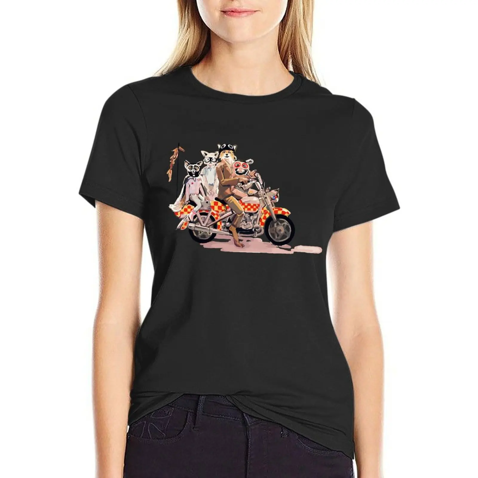 

Nice Keepsake fantastic mr. fox family on a motorbike Awesome For Music Fan T-shirt