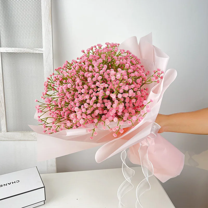 108 رؤساء 60 سنتيمتر الطفل التنفس زهرة اصطناعية البلاستيك الغجر سوفيلا زهرة باقة الزفاف الدعائم ترتيب ديكور غرفة المنزل