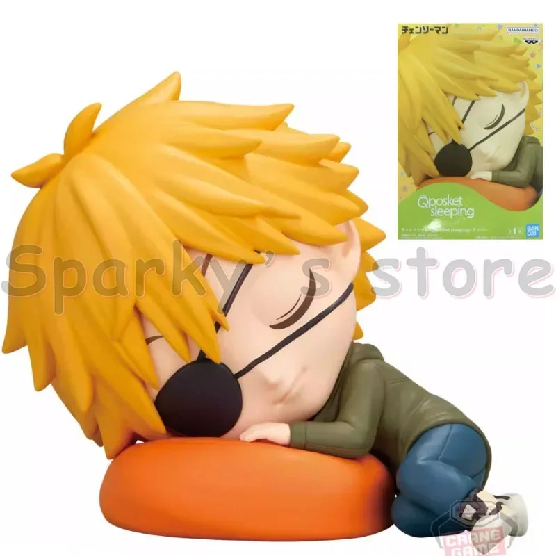 Bandai Original Q posket sleeping CHAINSAW MAN Anime Figure POWER Denji Hayakawa Aki MAKIMA Action Figure Toys For Kids Gifts