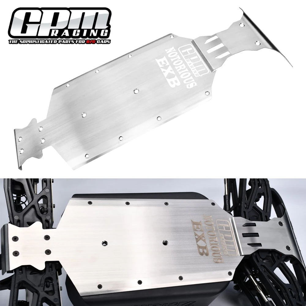 

GPM для ARRMA 1/8 OUTCAST EXB ARA8710 1/8 NOTORIOUS V6 6S ARA8611V6 BLX Металлическая передняя центральная задняя броня шасси из нержавеющей стали