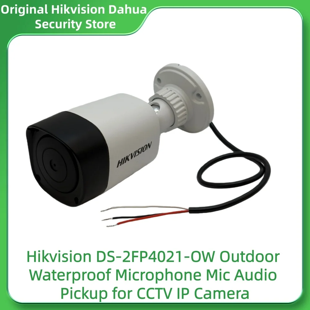 هيكفيجن DS-2FP4021-OW ميكروفون خارجي مقاوم للماء لاقط الصوت لكاميرا CCTV IP #2
