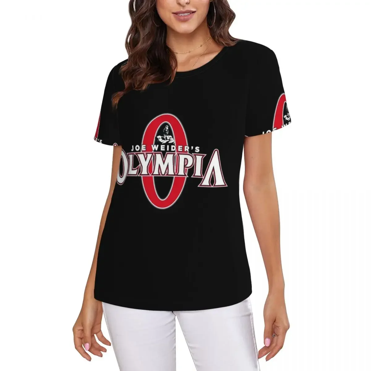 Future Mr OLYMPIA Motivations T-Shirt Women Short Sleeve T Shirts Crew Neck Streetwear Cotton Summer Tees Streetwear