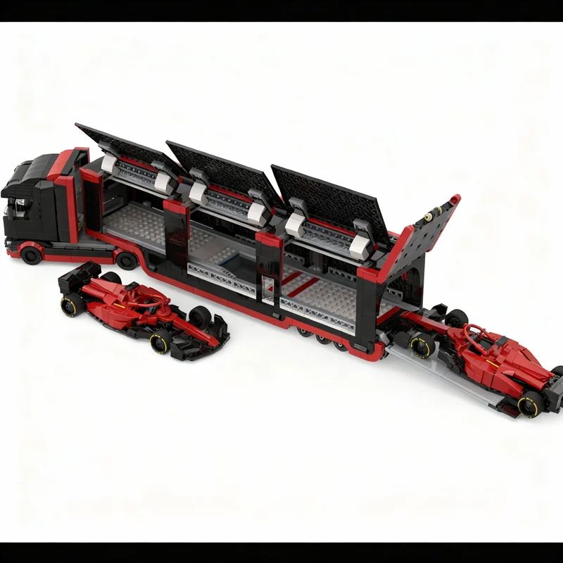 1542 قطعة من مكعبات البناء على شكل شاحنة مدينة الأبطال، هدايا عيد الميلاد، نموذج معماري قابل للتجميع، لعبة تعليمية إبداعية