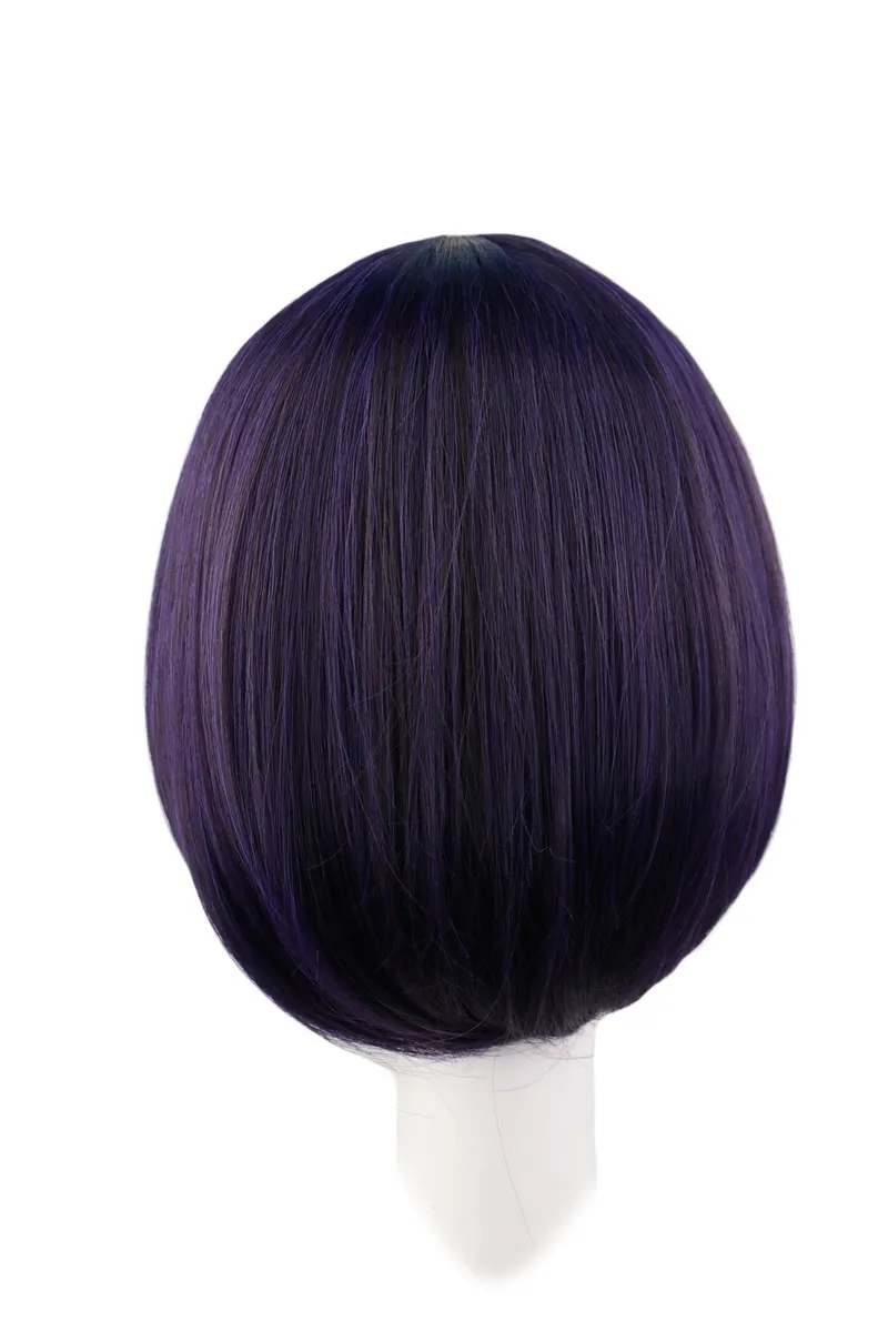 Toka Kirishima Touka Cosplay Wig Anime Tokyo Ghoul Short Purple Heat Resistant Synthetic Hair Wigs Costome Party Peruca Pelucas