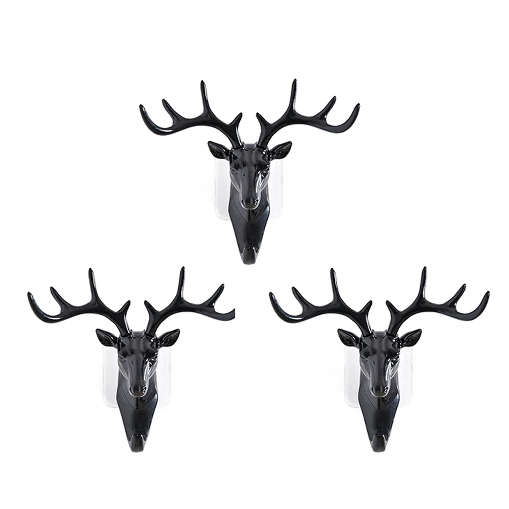

3 Pcs Storage Rack Necklace Ring Seat Hooks Electric Toys Antlers Coat Holder Grocery Hanger