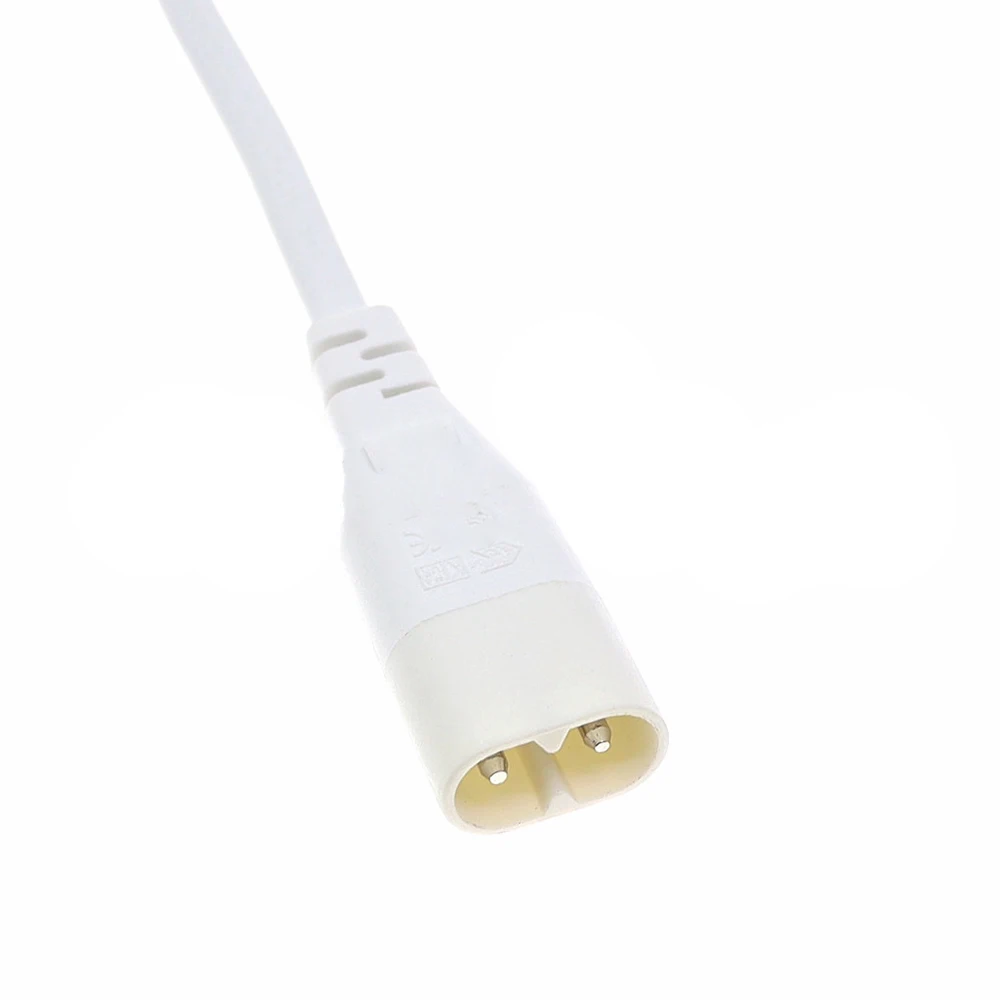 IEC 320 C8 Plug to C7 Receptacle Male to Female Extension Power Supply Main Adapter Cable White/black Color