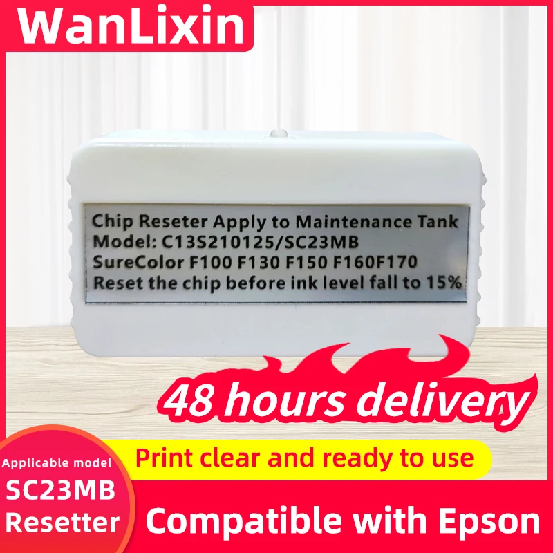 1PCS SC23MB Maintenance Tank Chip Resetter For Epson SureColor F100 F130 F160 F170 SC-F100 SC-F130 SC-F160 SC-F170 Printers