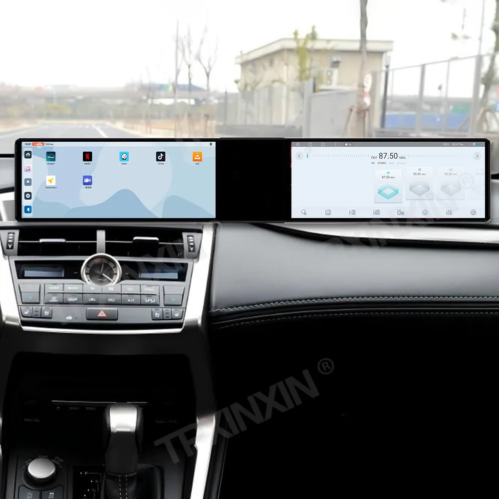 

Android Auto 24,6 "двойной экран для Mercedes Benz GLC 2015-2021 стерео мультимедийное автомобильное радио GPS Navi Co-pilot пассажирский головной прибор