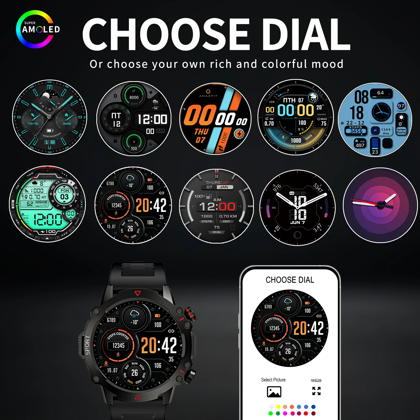 ساعة ذكية 2025، أوضاع رياضية متعددة، تذكيرات رسائل التطبيق المختلفة، تشغيل الموسيقى، ساعة رياضية، مناسبة للرجال والنساء #2