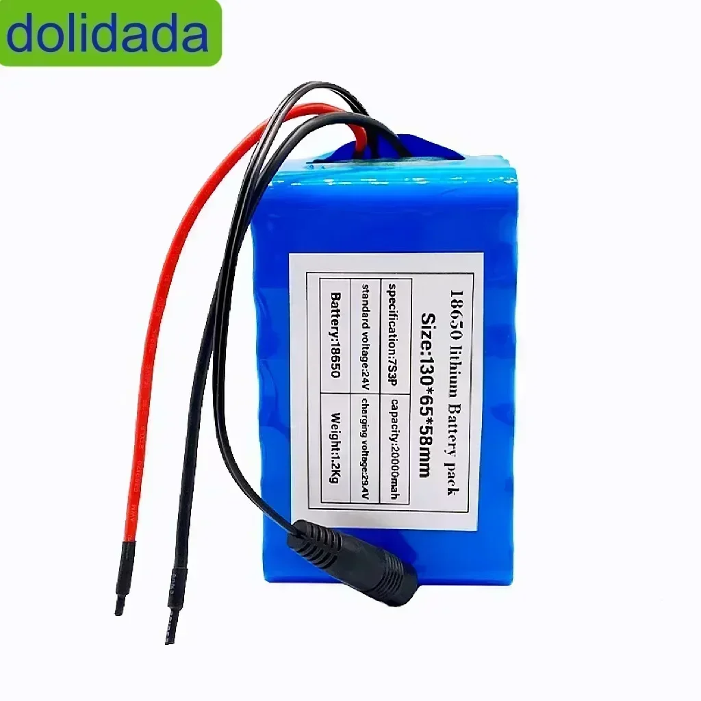 بطاريات ليثيوم أيون 7s3p 18650 24V، 20ah، 20000mAh، pour verklo et cyclomoteur، avec Chargeur29.4V 2a