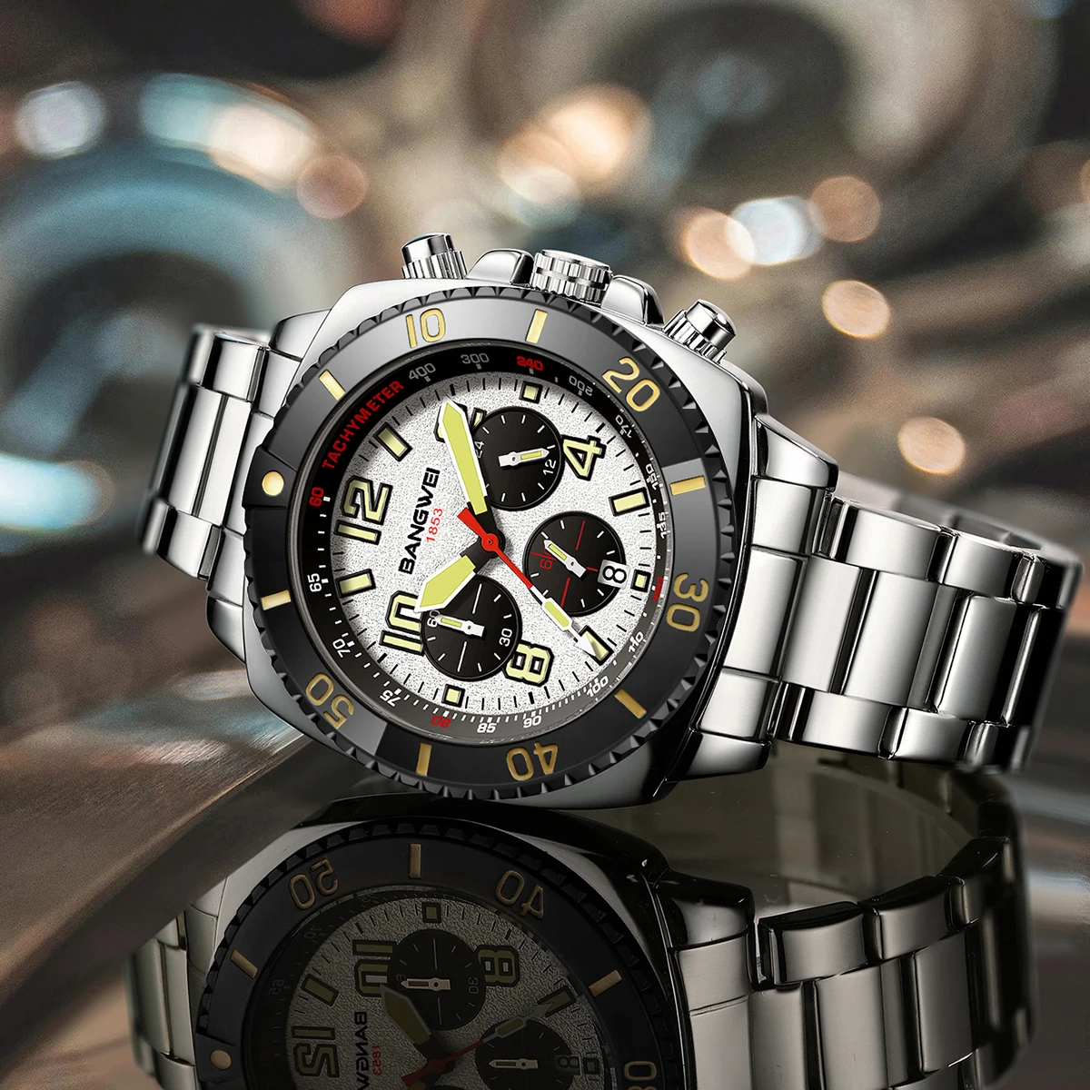 Nuevos relojes LIGE Top Band para hombre, cronógrafo, piloto de aviación, reloj de cuarzo, reloj de pulsera multifunción de lujo superluminoso