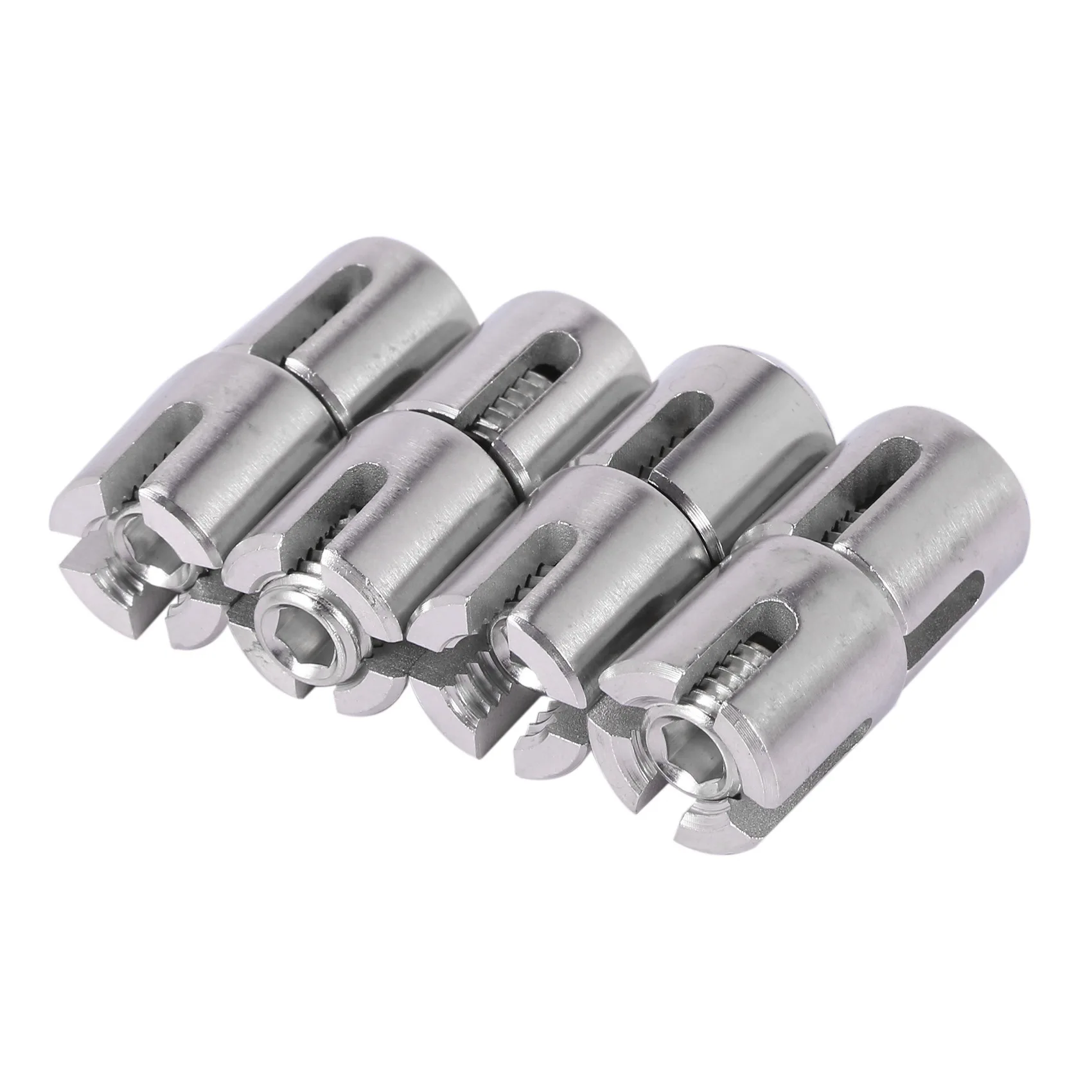 ABMH-16 Pcs Stainless Steel Wire Rope Green Wall Trellis Fitting Cross Clip 3Mm Wire