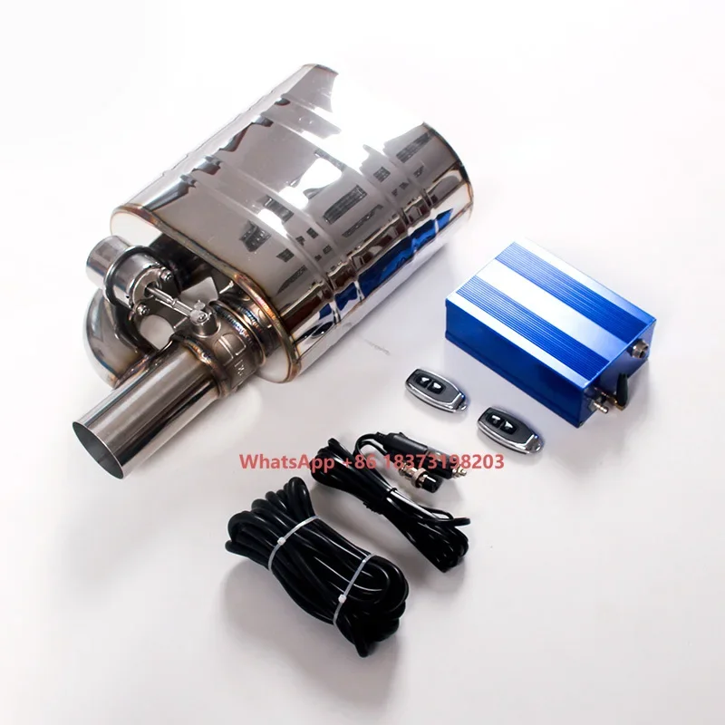 

Universal Exhaust Muffler Dump Valve Exhaust Cutout with Wireless Remote Controller Set T Shape One in Two 51MM 63MM 76MM