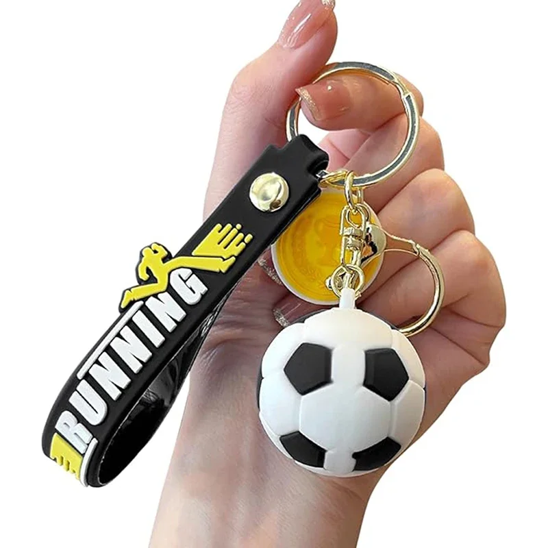 

Soccer Gifts Key Chain Silicone Key Rings Football Keychains For Boys Girls Reward Football Sports Party Favors Supplies Decor