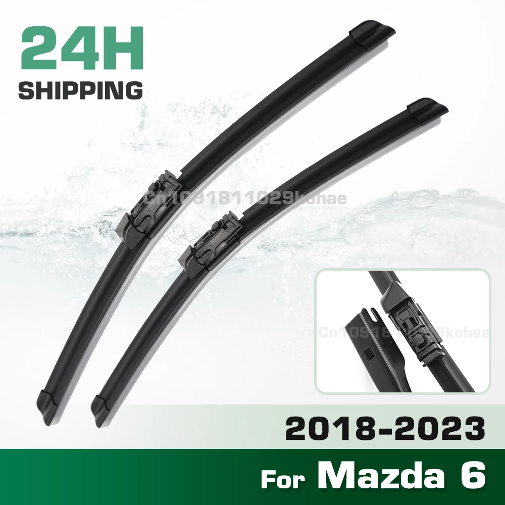 GREATROAD Wiper LHD&RHD Front Wiper Blades Set For Mazda 6 Mazda6 2018 - 2023 Windshield Windscreen Window Brush 24