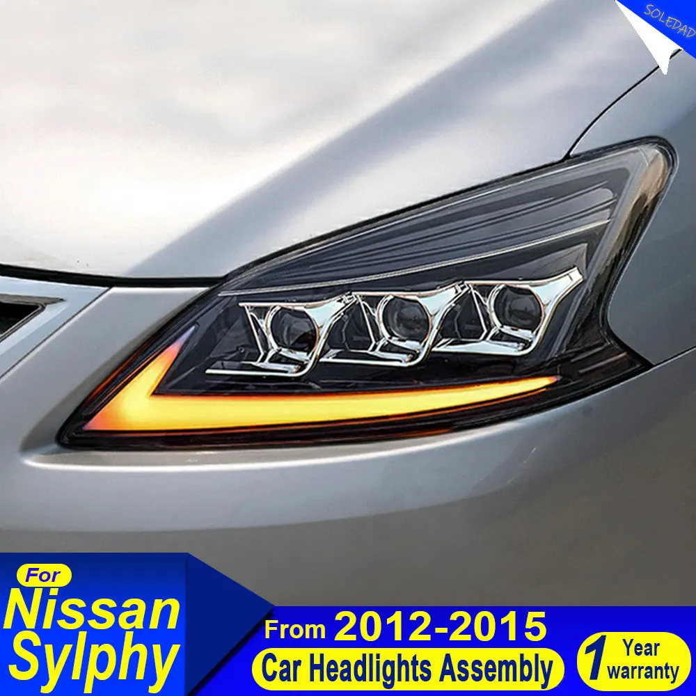 

Car Headlights For Nissan Sylphy Sentra 2012 2013 2014 2015 Car Front Lamps Assembly Upgrade LED 3 Projector Lens Accessories