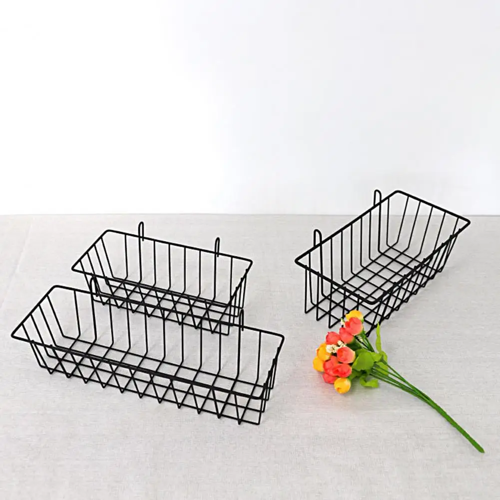 DIY  Practical Photo Wall Display Art Storage Box Basket Reusable Wall Mesh Shelf Large Capacity   for Bathroom