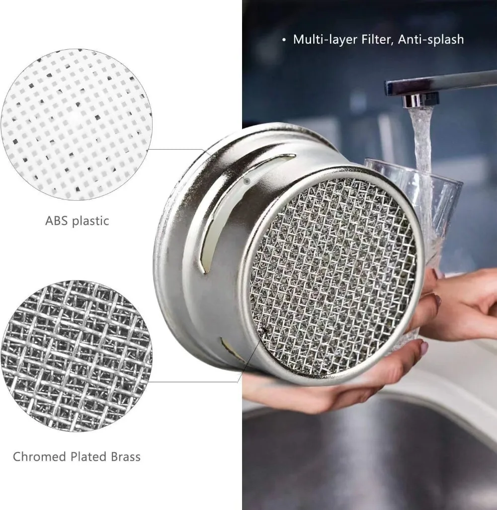 

Brass Water Saving Faucet Tap Aerator M24 Thread Bathroom Faucet Bubbler Stainless Steel Replaceable Filter Mixed Nozzle