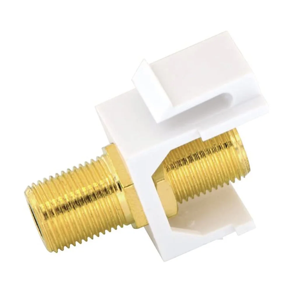 10-Pack RG6 Keystone Jack Insert, Coaxial Cable Connector F-Type RG6 Keystone Connectors for Wall Plate and Patch Panel