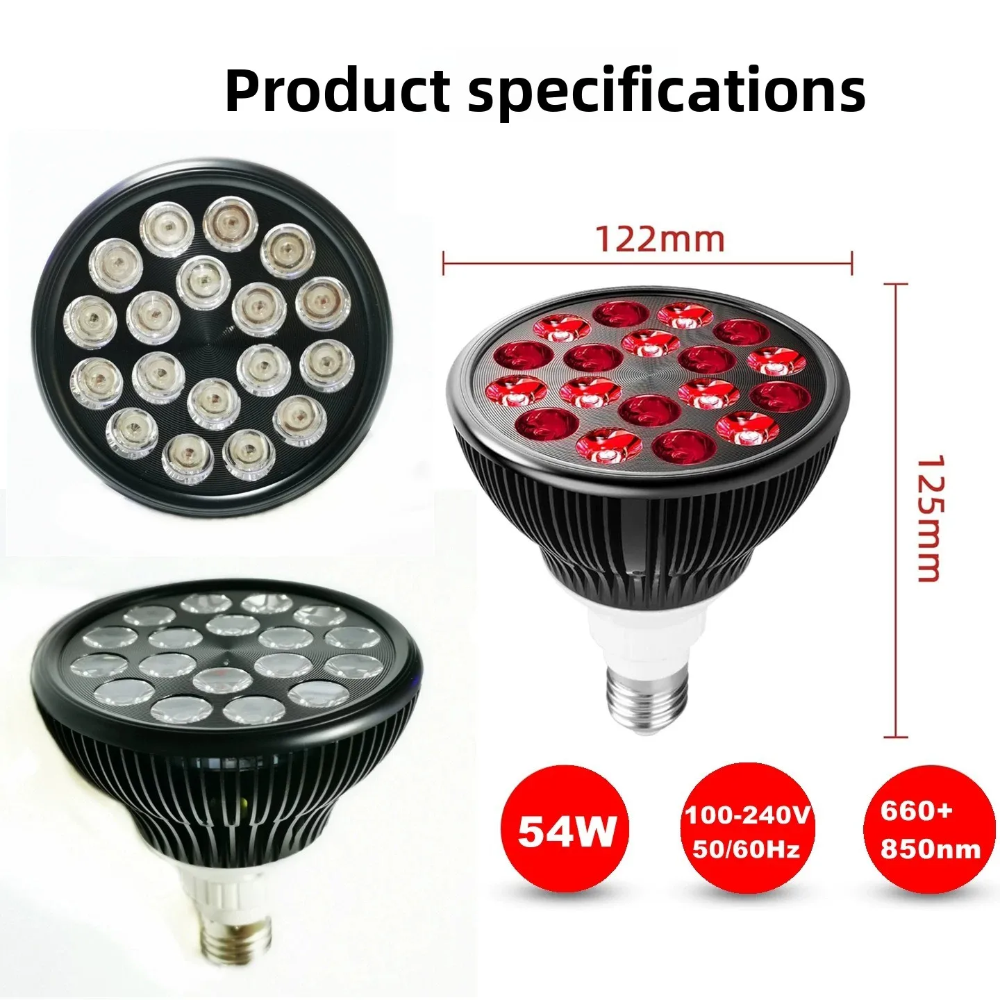 

Red 660nm Infrared 850nm LED Physiotherapy Lamp,LED Infrared Light Therapy ,Adjustable Bracket, Light For Skin Care Pain Relief