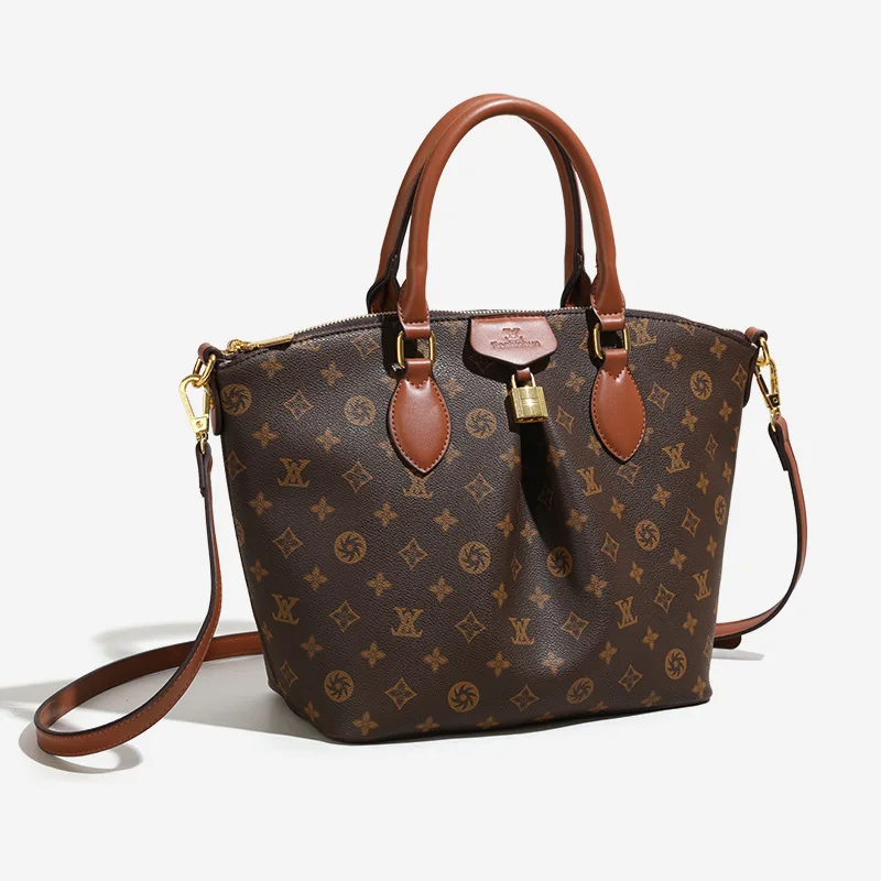 حقيبة حمل مونوغرام ممتازة لعام 2026 مع قفل للإغلاق، ومقبض علوي فاخر وحقيبة كتف للنساء، ومحفظة مصممة خالدة #3