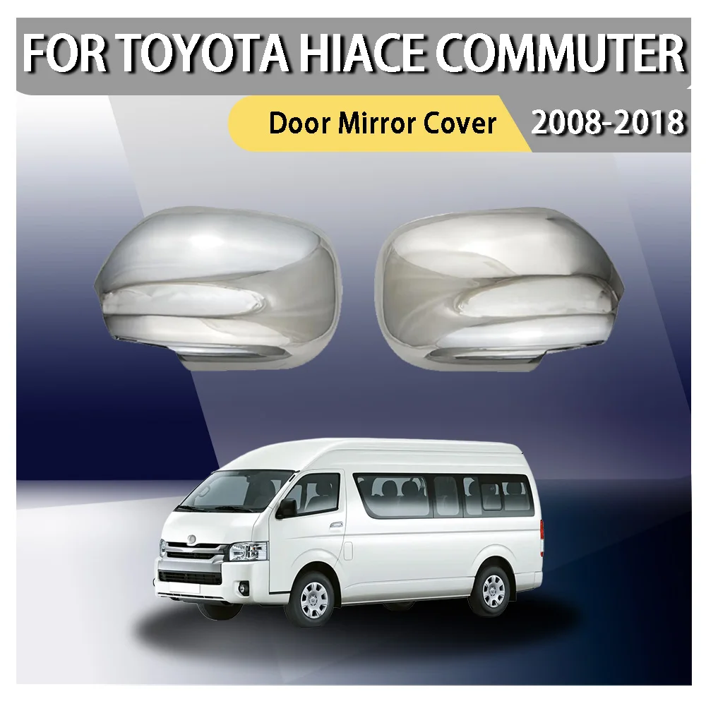 Appearance upgrade Gloss Black Carboon Fiberr Door Mirror Covers For Toyota Hiace Commuter 2008 2009 2010 2012 2013 2016 2018