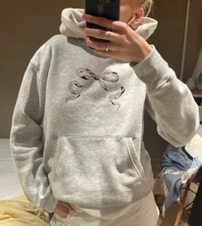 Band niedlichen y2k Hoodie Frauen Kokette ästhetische Kleidung trend ige Kawaii Basic Pullover Rosette Harajuku Mode Komfort Sweatshirt