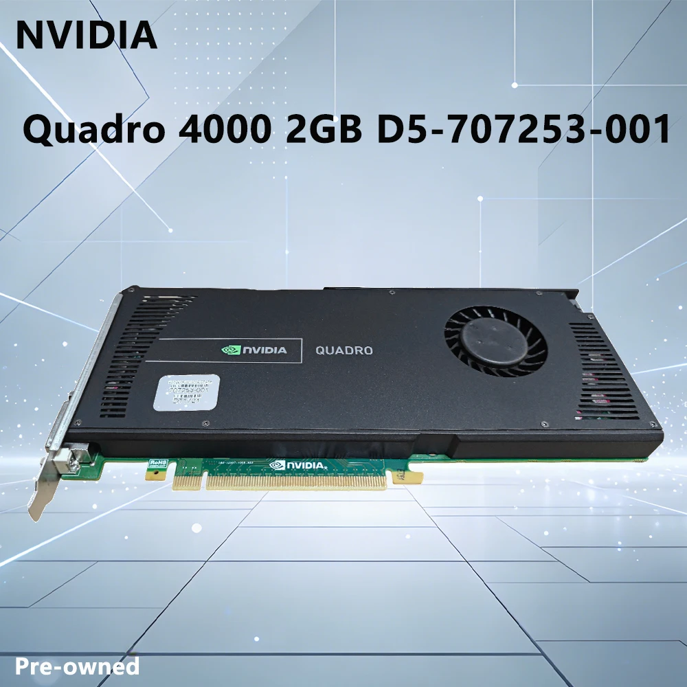 

Видеокарта NVIDIA Quadro 4000 2 ГБ GDDR5 256-бит PCIe x16 для рабочих станций CUDA 256 ядер OpenGL 4.3 DirectX 11 707253-001