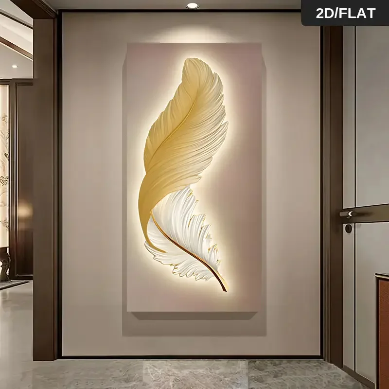 Modern feather poster, suitable for home decoration, room masonry, bathroom decoration, frameless