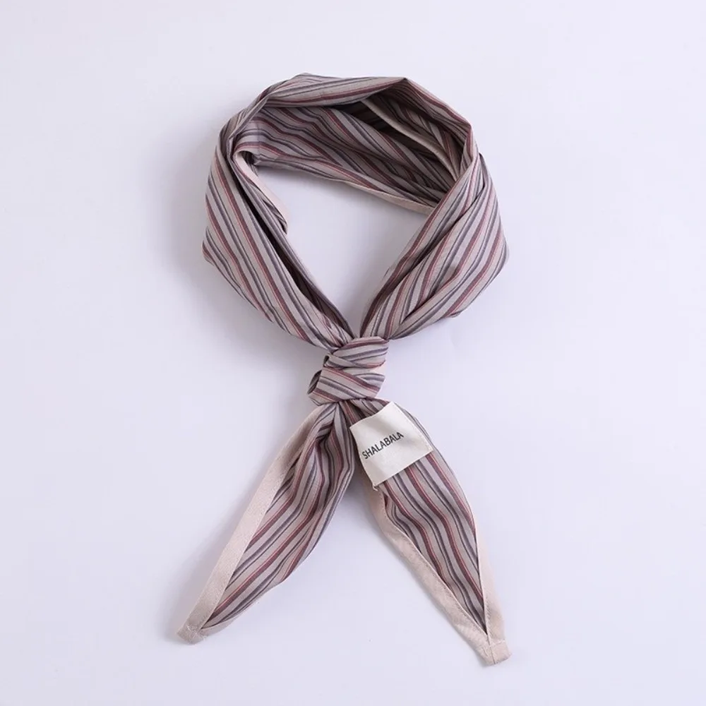 Retro Koreański Dziecięcy Szalik Krata Słodka Trójkątna Bandana Chłopcy Dziewczęta Pasiasta Apaszka Wiosna Jesień