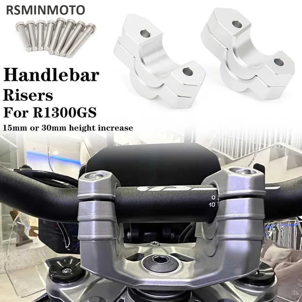 

R1300GS Motorcycle Handlebar Riser Clamp Mount Raised by 15/30mm For BMW R 1300 GS r1300gs R 1300GS r 1300 gs 2023 2024