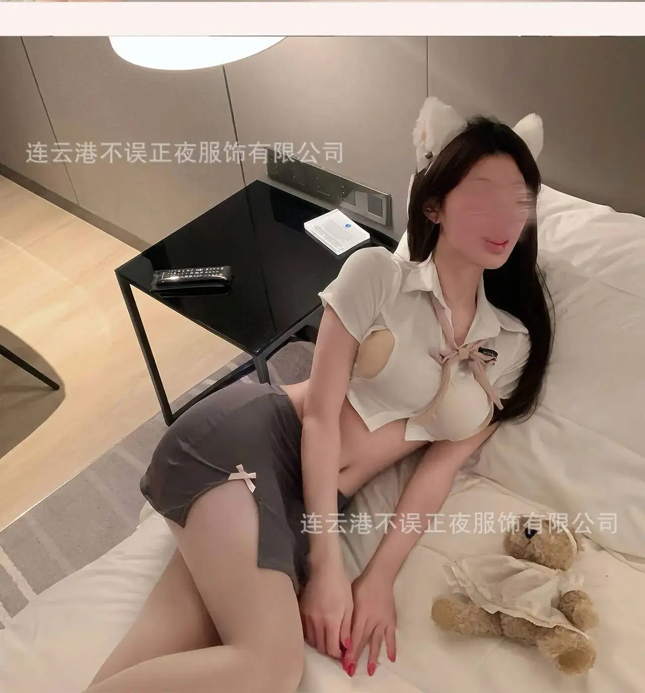 مثير طالب موحدة تنورة مجموعات الخامس الرقبة التفاف الصدر قصيرة الأكمام مغرية الحلو الرغبة النقية JK الجوف خارج الساحرة أنيقة LDVJ #6