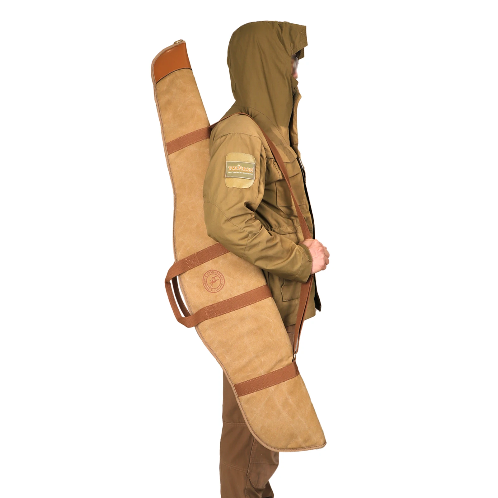 Tourbon-Étui souple pour fusil de chasse à portée de vue optique, optique de glissement de tir, sac de protection de odoren toile rembourré, accessoires de odor, sourire