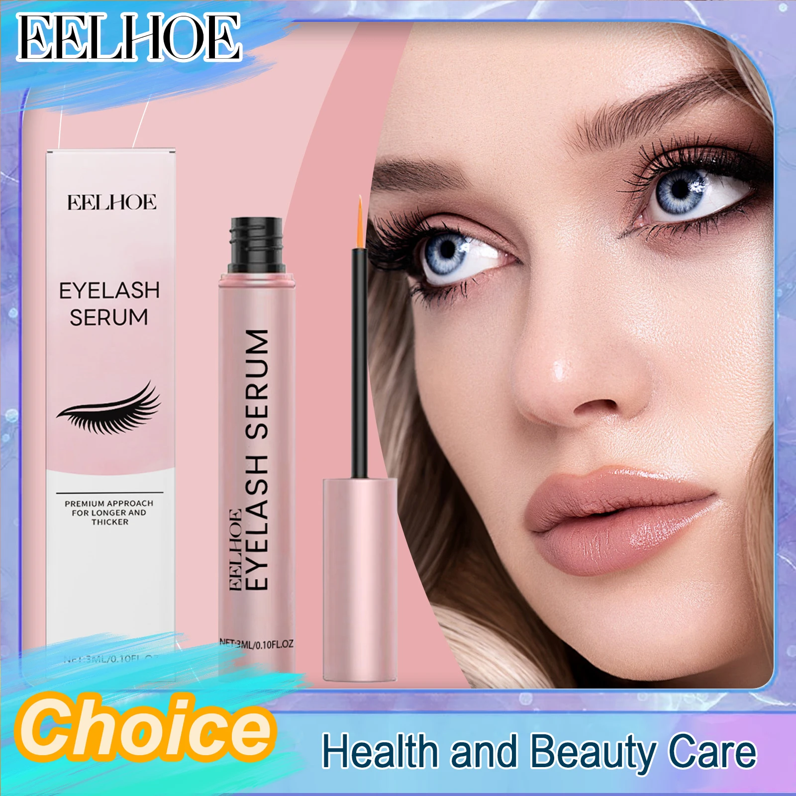 Eyelash Enhancer Serum Nourishing Moisturize Lengthen Thicker Curlier Eyelashes Growth Treatment Lifting Serum Mascara Cosmetics