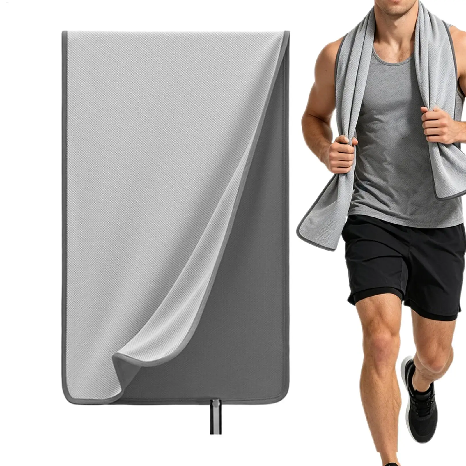 Cooling Towel 30x100cm Soft Breathable Microfiber Sports Towel Instant Chill Cooling Cloth for Gym Running Camping Beach
