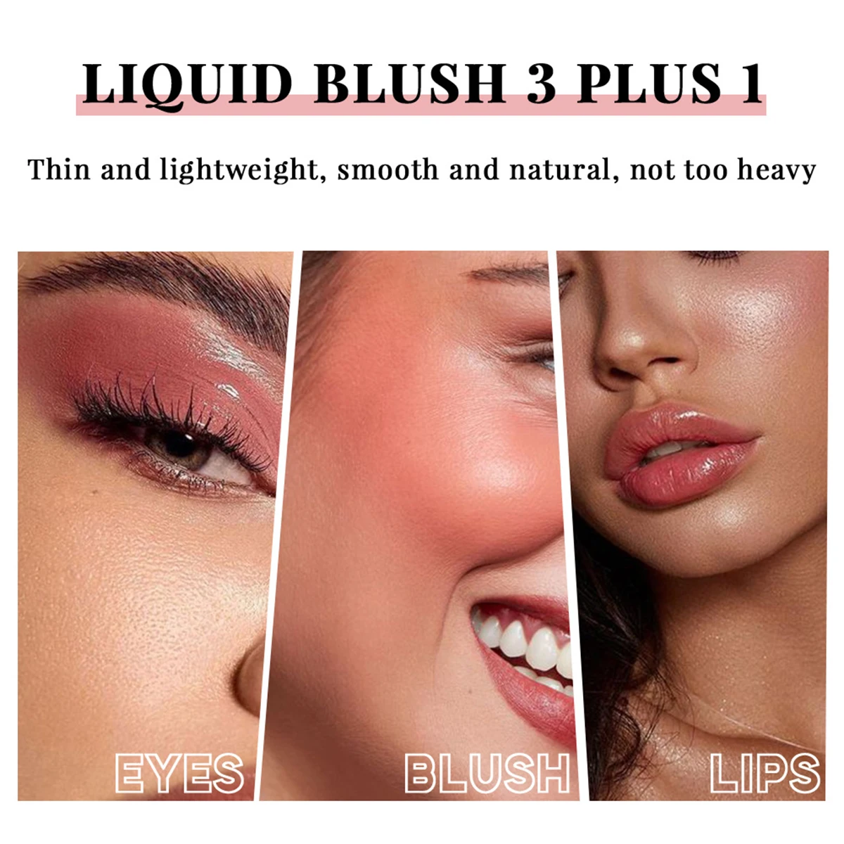 Highlight contouring liquid for face, pearlescent moisturizing and easy-to-color single portable blush rouge liquid for lips