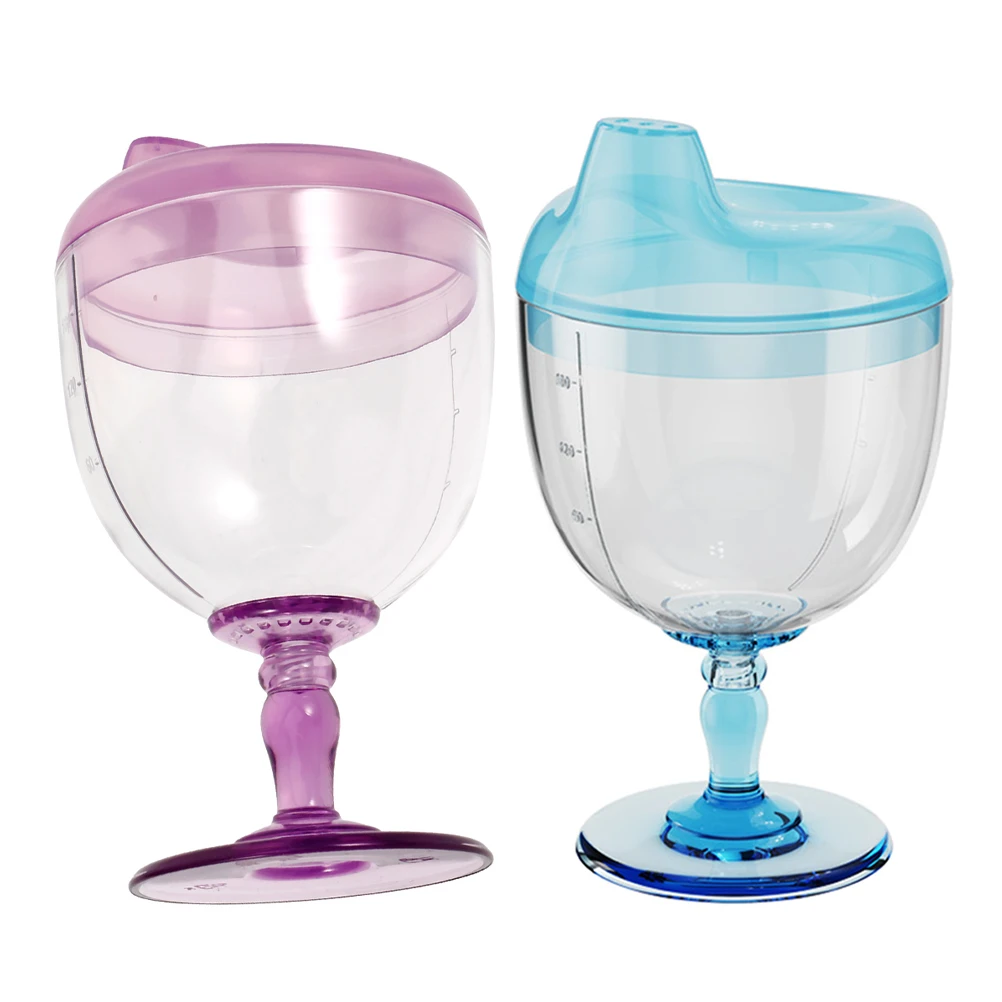 

2pcs Shatterproof Kids Cups 180ml HighTransparency Baby Drinking Cup Juice Toddler Glass Container Plastic Bottle